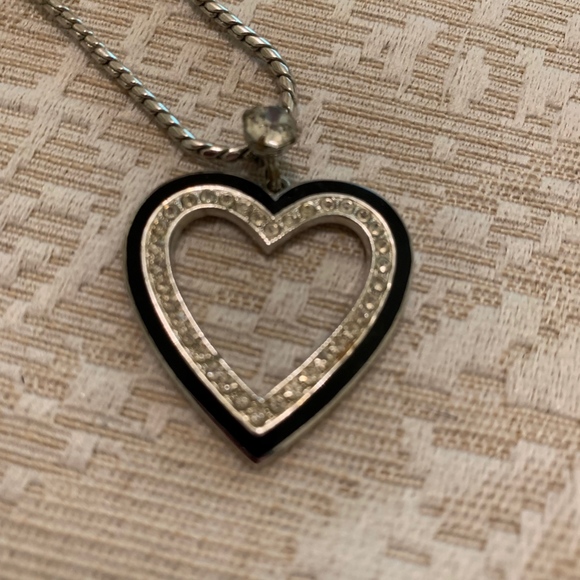 Art Deco Heart Shaped Necklace and Earring Set - Picture 3 of 4